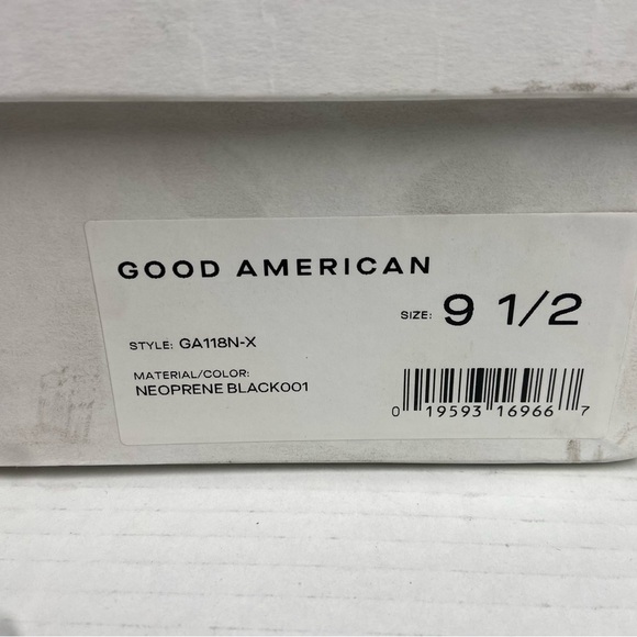 NEW‎ Good American Pointed Toe Heeled Bootie Black Neoprene Women's 9.5 GA118N-X - Picture 10 of 10